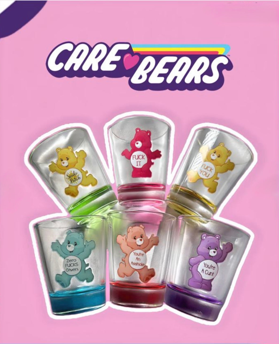 Carebear Cursing Shot Glasses (6 pc set)